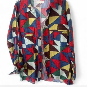 Gilded Intent Multicolor Geometric Top